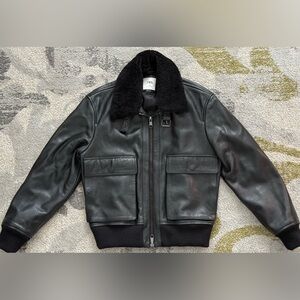 Zara Men's Black Leather Jacket